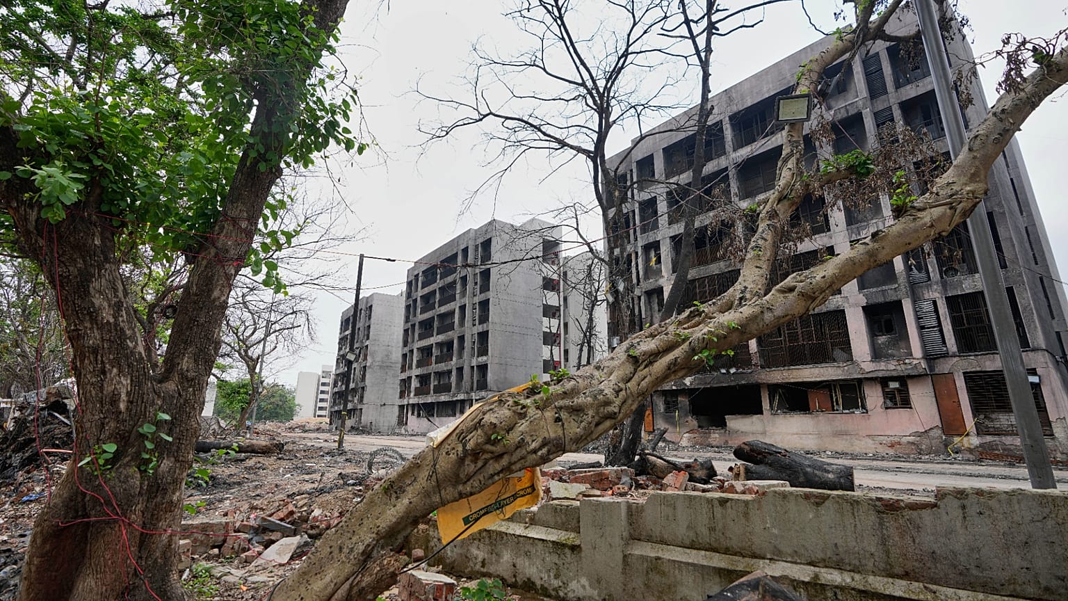FILE. The site of the June 12 Air India plane crash in Ahmedabad, India. 12 July 2025.