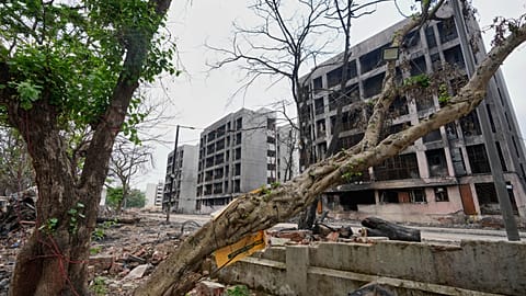 FILE. The site of the June 12 Air India plane crash in Ahmedabad, India. 12 July 2025.
