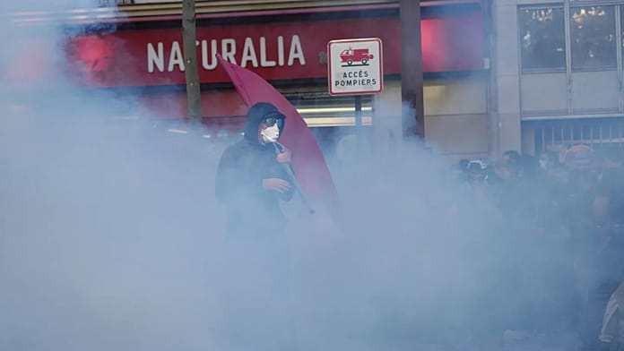 French budget cut strikes turn violent as protesters and police clash in Paris
