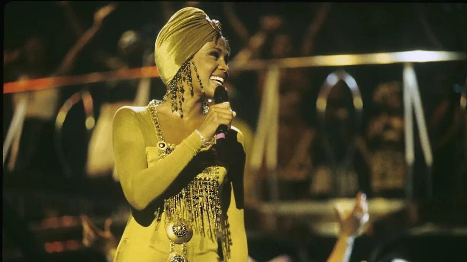 Whitney Houston, 1994'teki Güney Afrika konserinde.