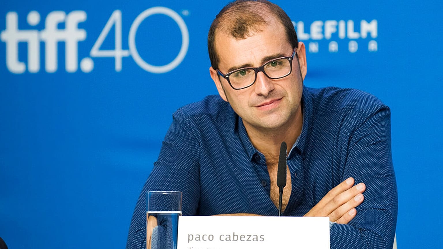 Paco Cabezas em 2017, na apresentação do seu filme "Mr. Right".