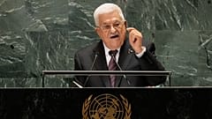 الرئيس الفلسطيني محمود عباس يلقي كلمة أمام الدورة الـ79 للجمعية العامة للأمم المتحدة في 26 أيلول 2024 بمقر المنظمة في نيويورك.