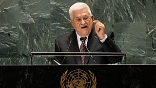 الرئيس الفلسطيني محمود عباس يلقي كلمة أمام الدورة الـ79 للجمعية العامة للأمم المتحدة في 26 أيلول 2024 بمقر المنظمة في نيويورك.