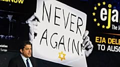Amichai Chikli izraeli diaszpóraügyi miniszter az Európai Zsidó Szövetség konferenciáján Krakkóban