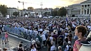 Tüntetés a Hősök terén 2025. szeptember 21-én