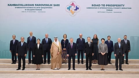 Family photo at the 3rd International Forum “From Poverty to Prosperity” in Namangan, Uzbekistan