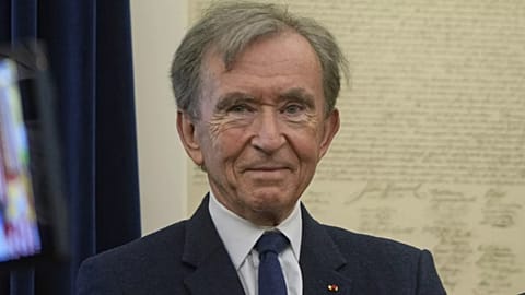 Bernard Arnault during a ceremony in the Oval Office of the White House, 6 May 2025 in Washington.