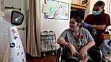 This therapeutic robot can navigate hospital wards and check on sick kids.