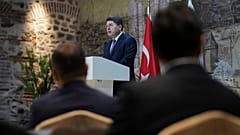 Adalet Bakanı Yılmaz Tunç uluslararası basın kuruluşlarında çalışan medya mensuplarına açıklamalarda bulunurken, 27 Mayıs 2025