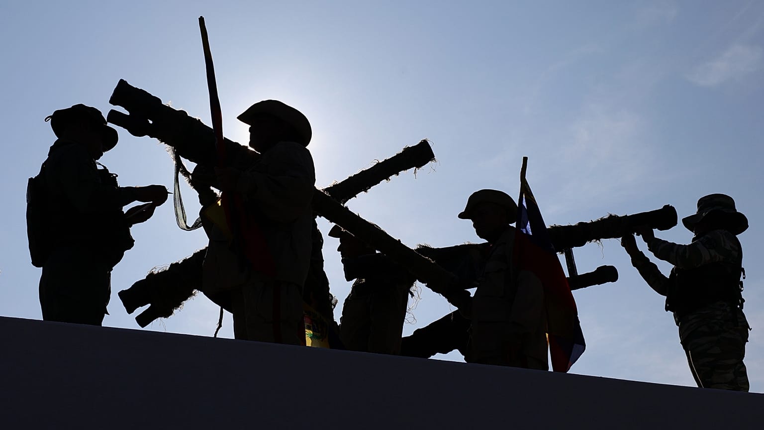 Miembros de la Milicia Nacional Bolivariana durante unas maniobras militares en La Guaira, Venezuela, el 20 de septiembre de 2025.