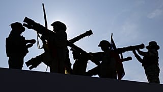 Miembros de la Milicia Nacional Bolivariana durante unas maniobras militares en La Guaira, Venezuela, el 20 de septiembre de 2025.