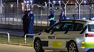 Rendőri jelenlét a koppenhágai repülőtéren