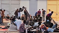 Migranten in der Agia-Struktur bei Chania