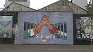 Peinture murale en soutien à la Palestine, à Belfast en Irlande du Nord. 