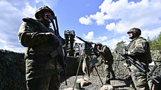 Amerikai katonák Patriot légvédelmi rendszerrel németországi katonai gyakorlaton