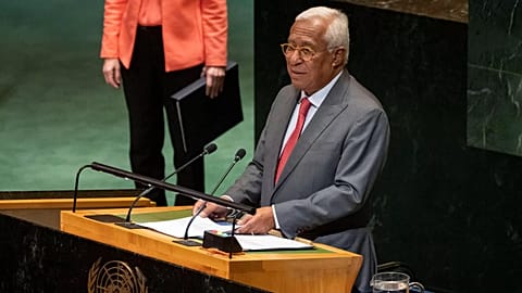 Le président du Conseil européen, António Costa, s'exprime lors d'une réunion de haut niveau aux Nations unies.