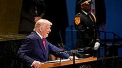 ABD Başkanı Donald Trump, BM merkezinde düzenlenen 80. Birleşmiş Milletler Genel Kurulu’na hitap ederken, 23 Eylül 2025