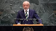 O presidente do Brasil, Luiz Inácio Lula da Silva, discursa na 80ª sessão da Assembleia Geral das Nações Unidas, terça-feira, 23 de setembro de 2025.