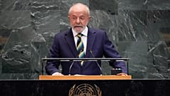 O presidente do Brasil, Luiz Inácio Lula da Silva, discursa na 80ª sessão da Assembleia Geral das Nações Unidas, terça-feira, 23 de setembro de 2025.
