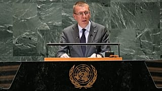 Il Presidente della Lettonia Edgars Rinkevics si rivolge alla 79ª sessione dell'Assemblea generale delle Nazioni Unite, martedì 24 settembre 2024