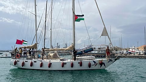 ΑΡΧΕΙΟ: Ο ιταλικός στόλος του στόλου Global Sumud Flotilla αναχωρεί από το λιμάνι της Siracusa, Ιταλία, την Πέμπτη 11 Σεπτεμβρίου 2025.