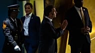 الرئيس الفرنسي إيمانويل ماكرون يصل لإلقاء كلمته في الدورة الثمانين للجمعية العامة للأمم المتحدة، الثلاثاء 23 أيلول/سبتمبر 2025، في مقر الأمم المتحدة بنيويورك. 