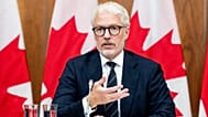 Privacy Commissioner of Canada Philippe Dufresne speaks during a news conference in Ottawa on Sept. 23, 2025.