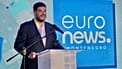 Prezes Euronews Pedro Vargas David przemawia podczas ceremonii inauguracyjnej Euronews Montenegro w Podgoricy, 23 września 2025 r.