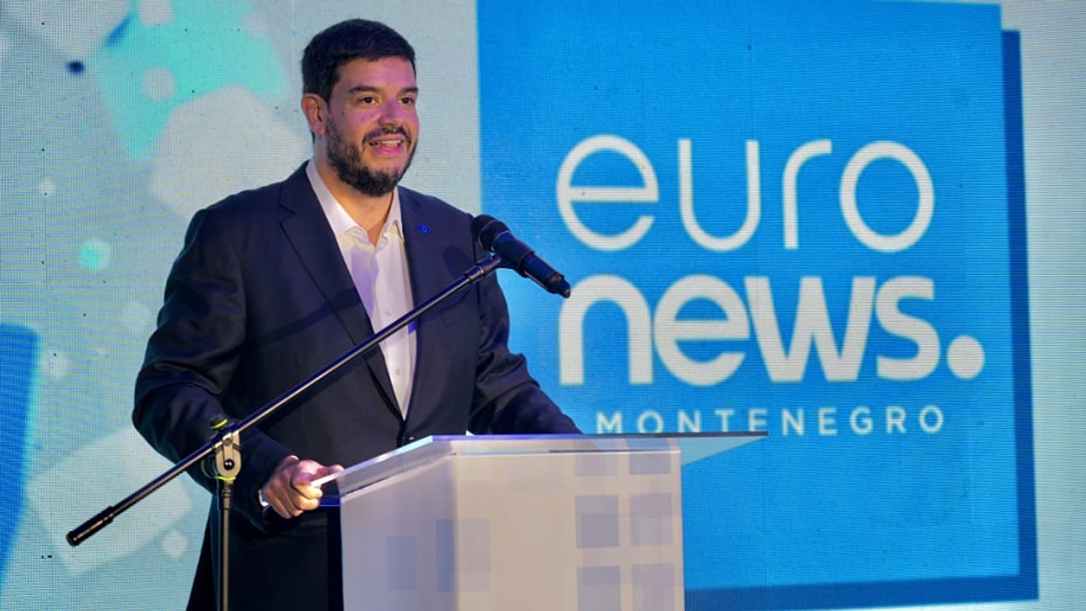 Euronews Chairman Pedro Vargas David speaks at the inaugural ceremony of Euronews Montenegro in Podgorica, 23 September 2025