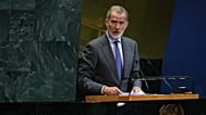 El Rey Felipe pronuncia un discurso en la ONU, miércoles 24 de septiembre de 2025.