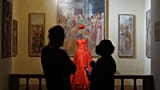 Giorgio Armani's sartorial creations interplay with Italian masterpieces at Milan museum exhibition 