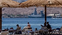 Πολεμικό πλοίο κορβέτα Saar-6 που χρησιμοποιεί το Ισραήλ για το ναυτικό αμυντικό του σύστημα εν μέσω θαλάσσιων απειλών από τους αντάρτες Χούθι της Υεμένης στο Εϊλάτ, 16 Απριλίου 2024.