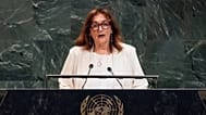 Dubravka Suica, Comissária da União Europeia para o Mediterrâneo, discursa na Assembleia Geral das Nações Unidas, segunda-feira, 28 de julho de 2025.