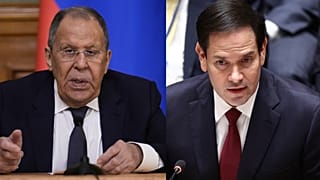 وزير الخارجية الأمريكي ماركو روبيو (يمينًا)، ووزير الخارجية الروسي سيرغي لافروف (يسارًا)