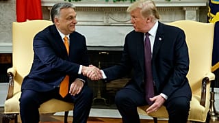 FILE - President Donald Trump meets with Hungarian Prime Minister Viktor Orbán in the Oval Office of the White House, May 13, 2019, in Washington. (AP Photo/Evan Vucci, File)