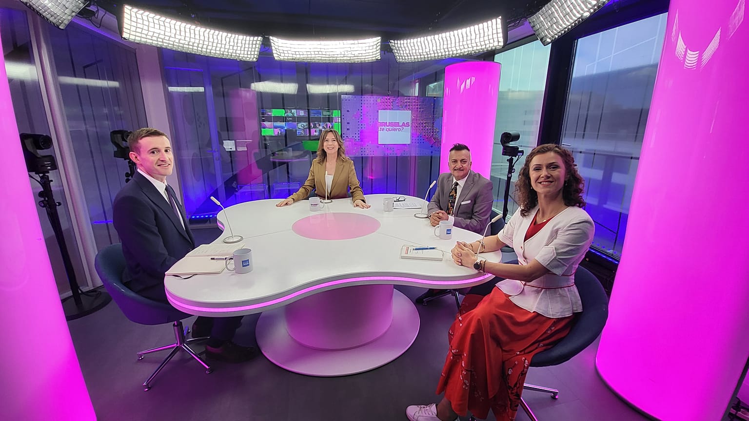  Feledy Botond, Petri Bernadett, és Lattmann Tamás a műsorvezető, Zsíros Sándor társaságában
