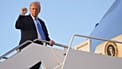 President Donald Trump boards Air Force One at Joint Base Andrews, Monday, 22 September 2025, at Joint Base Andrews, Md.