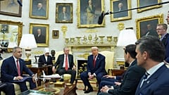 ABD Başkanı Donald Trump, Oval Ofis'te Cumhurbaşkanı Recep Tayyip Erdoğan ile birlikte, 25 Eylül 2025