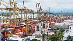 Containers sit at the seaport in Buenaventura, on Colombia's Pacific coast, Wednesday, April 9, 2025.