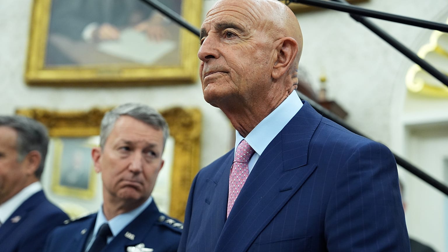 ABD Ankara Büyükelçisi Tom Barrack, Beyaz Saray'da düzenlenen Donald Trump - Recep Tayyip Erdoğan görüşmesini takip ederken, 25 Eylül 2025