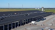 Vue générale de l'aéroport d'Aalborg au Danemark, 