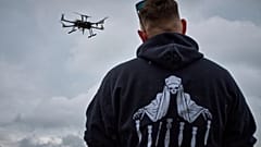 An engineer watches a Ukrainian-made quadcopter drone at an undisclosed location in Ukraine, June 12, 2025. (AP Photo/Efrem Lukatsky) Provided by: AP Pictures of the Week Glob