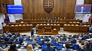 Slovakia’s parliament in session in Bratislava, 8 April, 2025