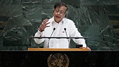 Ο πρόεδρος της Κολομβίας Gustavo Petro Urrego μιλάει στην 80ή σύνοδο της Γενικής Συνέλευσης των Ηνωμένων Εθνών, Τρίτη 23 Σεπτεμβρίου 2025, στην έδρα του ΟΗΕ.