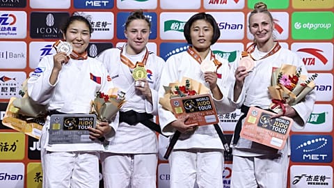 Podium des -63 kg.