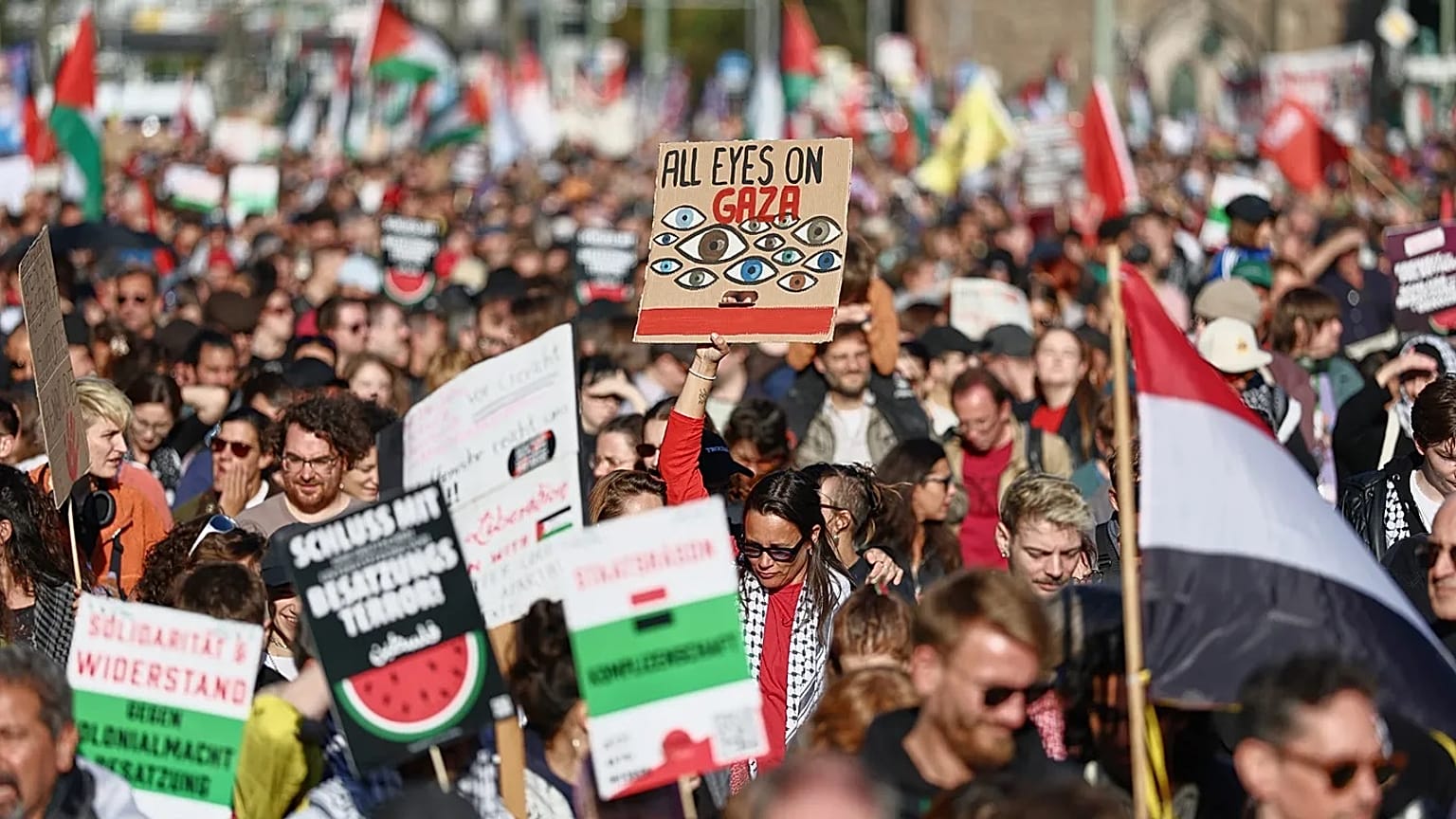 Manifestações contra a guerra em Gaza 