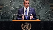 Ο Κυριάκος Μητσοτάκης στο βήμα της Γενικής Συνέλευσης του ΟΗΕ