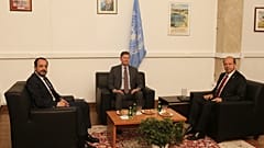 Ο Νίκος Χριστοδουλίδης συναντάει τον Τουρκοκύπριο ηγέτη Ερσίν Τατάρ και τον απεσταλμένο του Γ.Γ του ΟΗΕ Κόλιν Στιούαρτ 5 Μαίου 2025