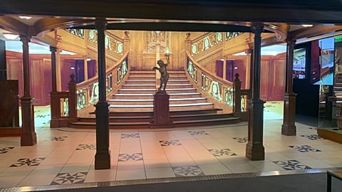 Decoration of the grand staircase in the first class of the Titanic