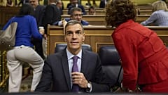 Pedro Sánchez, sentado en el Congreso, el miércoles 9 de julio de 2025.
